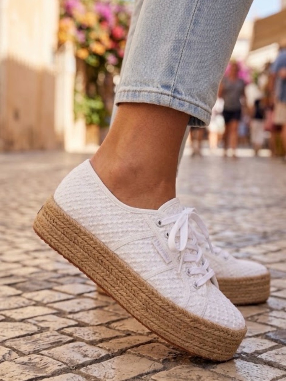 Superga Macrame Platform Rhombus Espadrille - 7.5 - NWOT